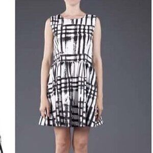 Sam & Lavi Anthropologie Womens  Crom Plaid fit flare dress size small